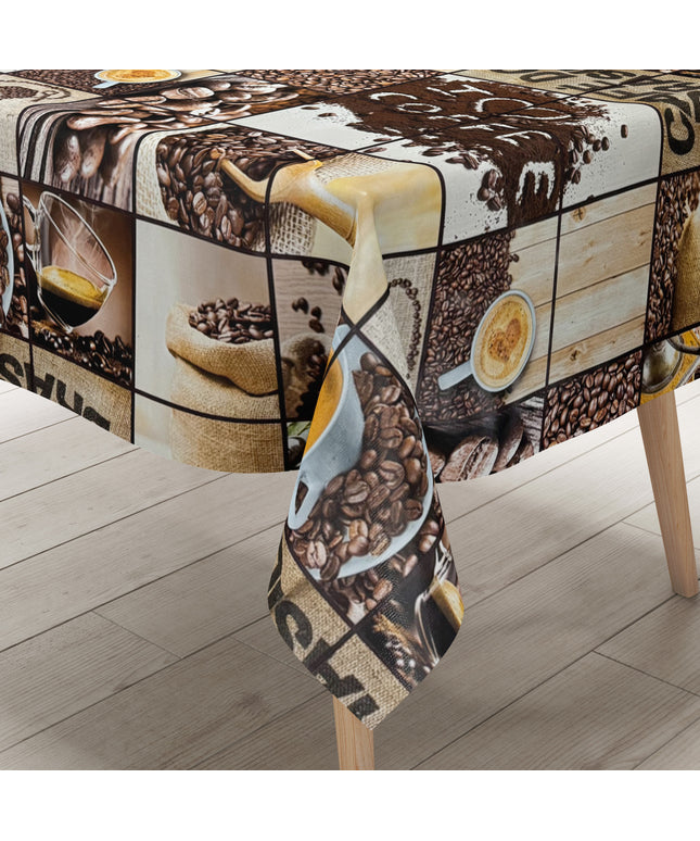 Wachstuch Tischdecke Kaffee