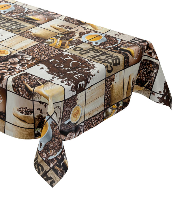 Wachstuch Tischdecke Kaffee