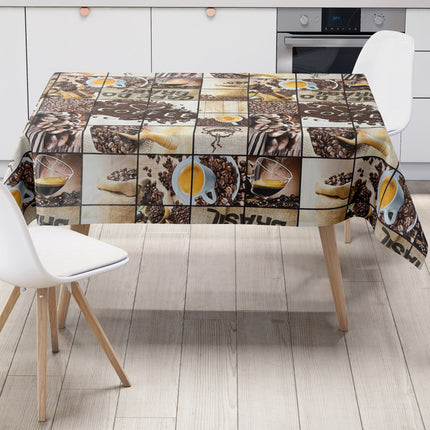 Wachstuch Tischdecke Kaffee