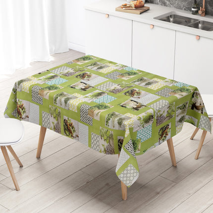 Wachstuch Tischdecke Küchenkräuter
