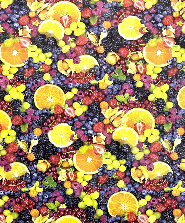 Wachstuchrolle Meterware Rollenware C320 Obst Früchte Beeren Orangen