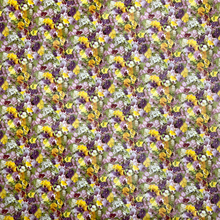 Wachstuchrolle Meterware Rollenware C970 Blüten Stiefmütterchen Wiese