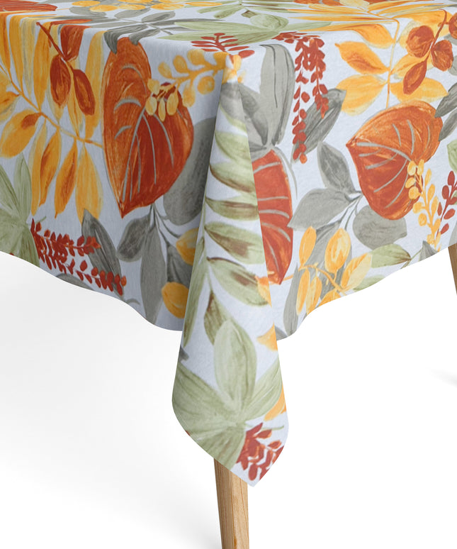 Jacquard Tischdecke Dschungel orange