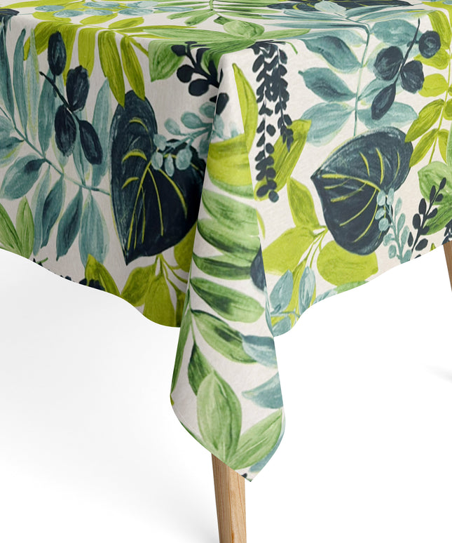 Jacquard Tischdecke Dschungel grün