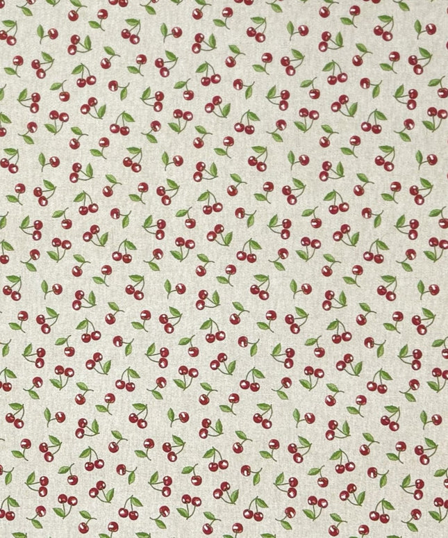 Baumwoll Tischdecke Kirschen