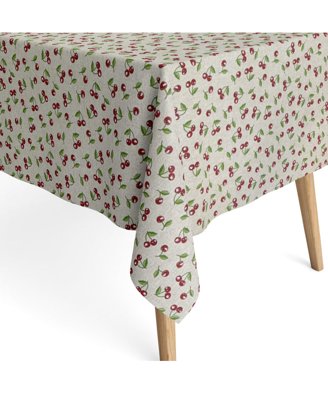 Baumwoll Tischdecke Kirschen