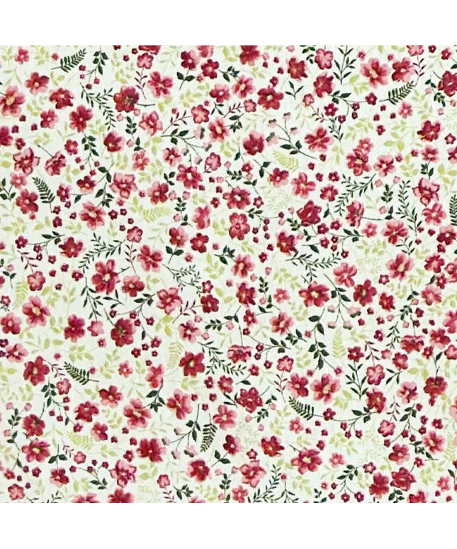 Jacquard Tischdecke Streublumen rot