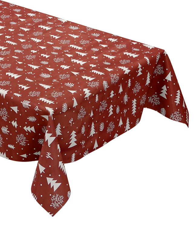KEVKUS Wachstuch Tischdecke Weihnachten CY60 rot eckig rund oval