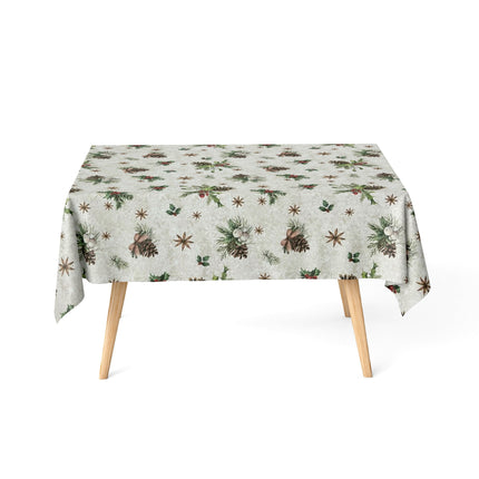 Jacquard Tischdecke beschichtete Baumwolle Weihnachten XMAS01 60465 eckig rund oval