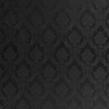 Jacquard Tischdecke aus beschichteter Baumwolle mit Fleckenschutz Classic24 schwarz Barock Ornamente eckig rund oval