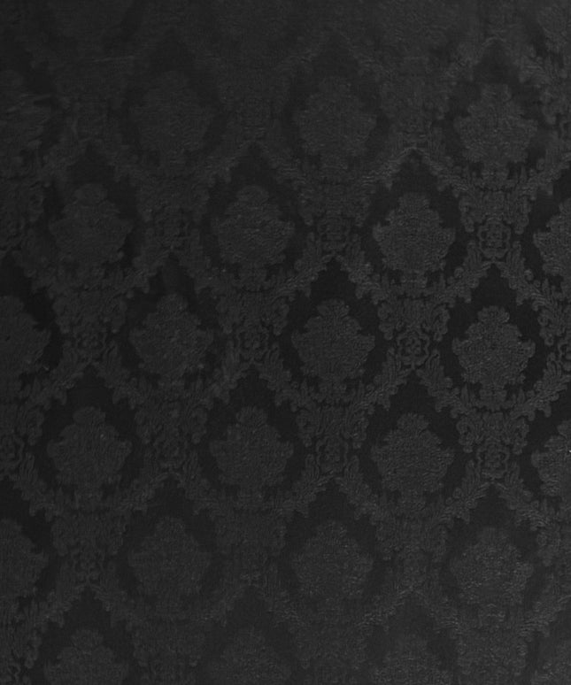 Jacquard Tischdecke aus beschichteter Baumwolle mit Fleckenschutz Classic24 schwarz Barock Ornamente eckig rund oval