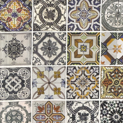 Beschichtete Baumwoll Tischdecke Mosaik