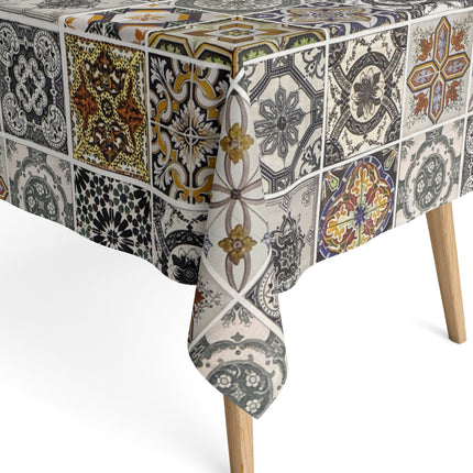 Beschichtete Baumwoll Tischdecke Mosaik