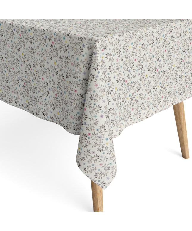 Jacquard Tischdecke aus beschichteter Baumwolle mit Fleckenschutz DG123 Blumenranken eckig rund oval