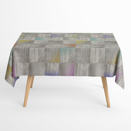Baumwoll Tischdecke Mosaik Karo