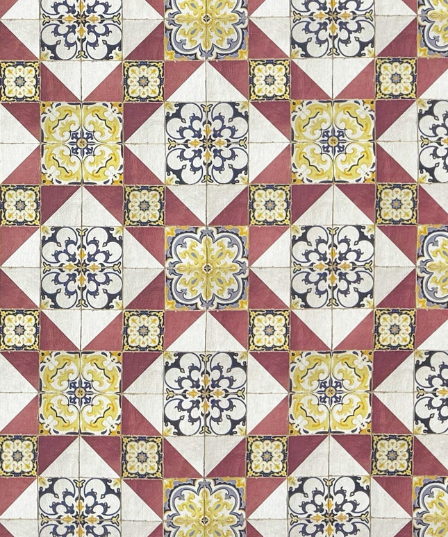 Beschichtete Baumwoll Tischdecke Mosaik