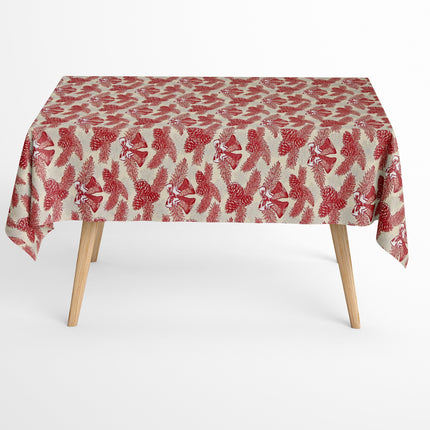 Baumwolltischdecke Weihnachten Advent DIRNA C-198 Tannenzweige Glocken eckig rund oval