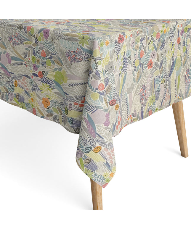Jacquard Tischdecke beschichtete Baumwolle DP525 Blumenwiese abstrakt eckig rund oval