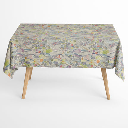 Baumwoll Tischdecke bunte Blumenwiese