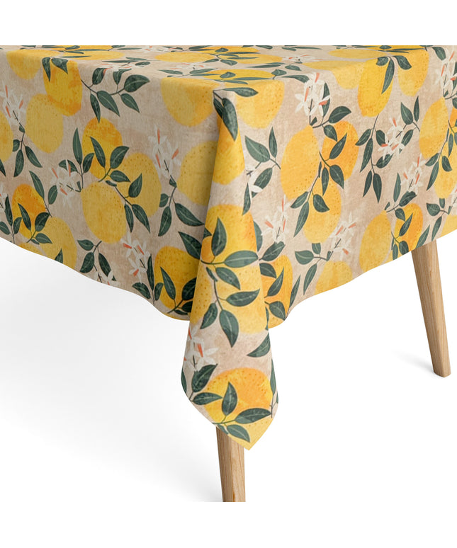 Baumwoll Tischdecke Zitrone