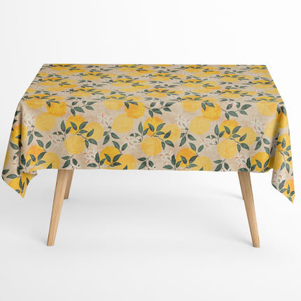 Baumwoll Tischdecke Zitrone