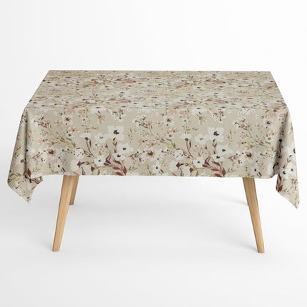 Baumwoll Tischdecke rosa Blüten