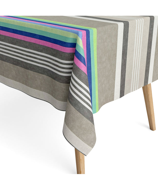 Baumwoll Tischdecke bunte Streifen