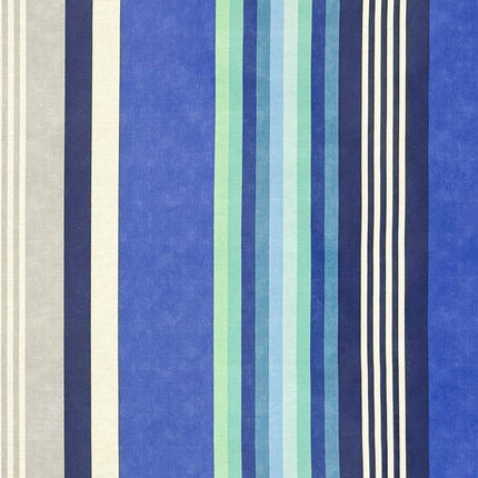 Baumwoll Tischdecke blaue Streifen
