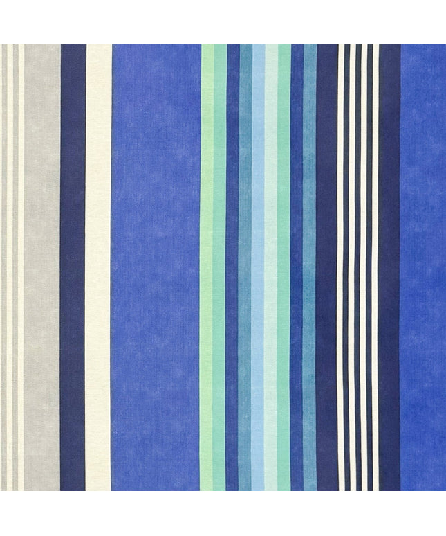 Baumwoll Tischdecke blaue Streifen