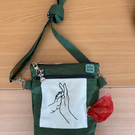 DoggyBag grün dunkelgrün mit Motiv
