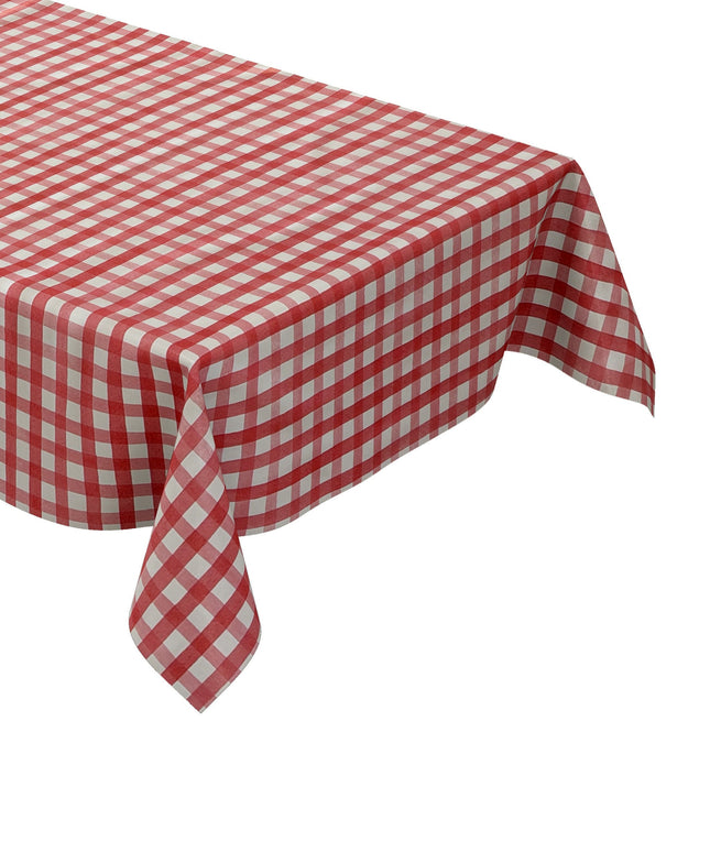 Wachstuch Tischdecke kariert rot