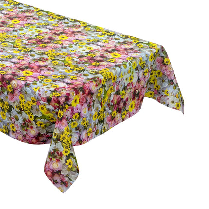Wachstuch Tischdecke E190 Blumenwiese Sommer Rosen eckig rund oval