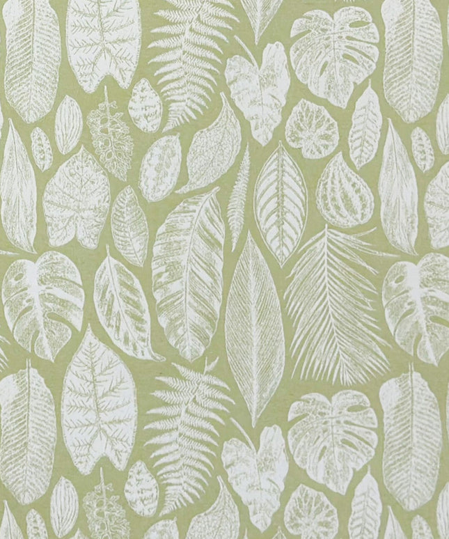 Jacquard beschichtete Baumwolle Dschungel hellgrün mintgrün