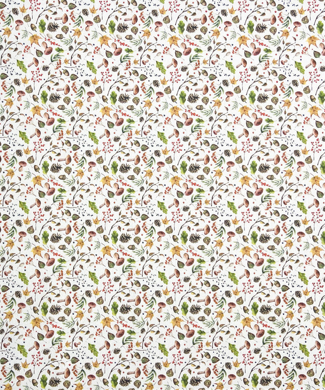 textile Tischdecke Herbst Laub Pilze