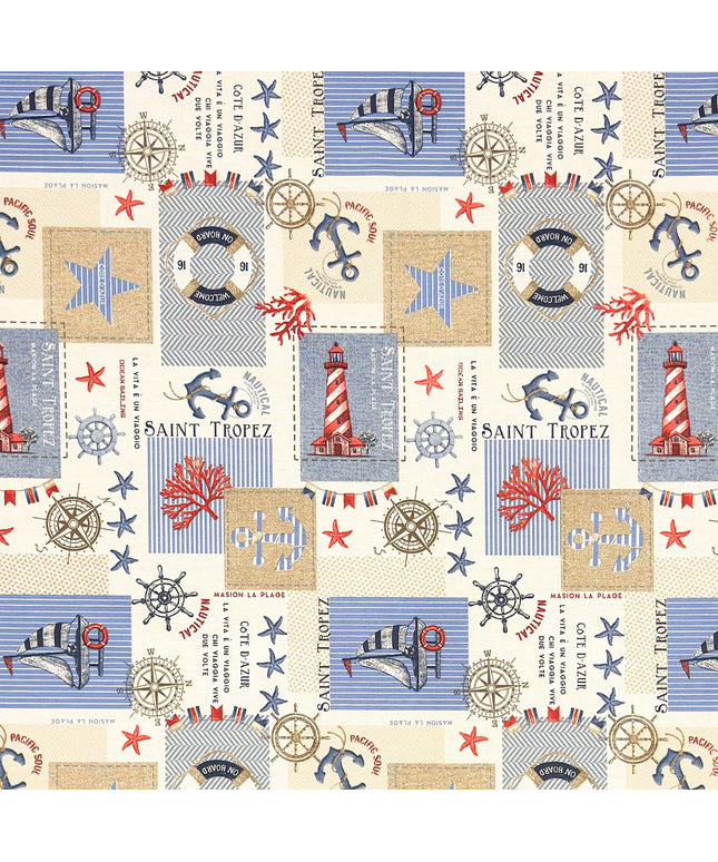 Jacquard Tischdecke maritim
