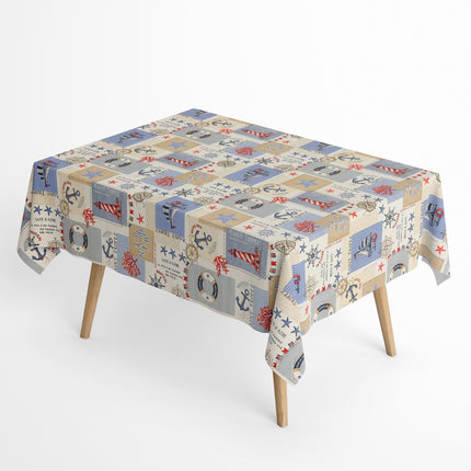 Jacquard Tischdecke maritim