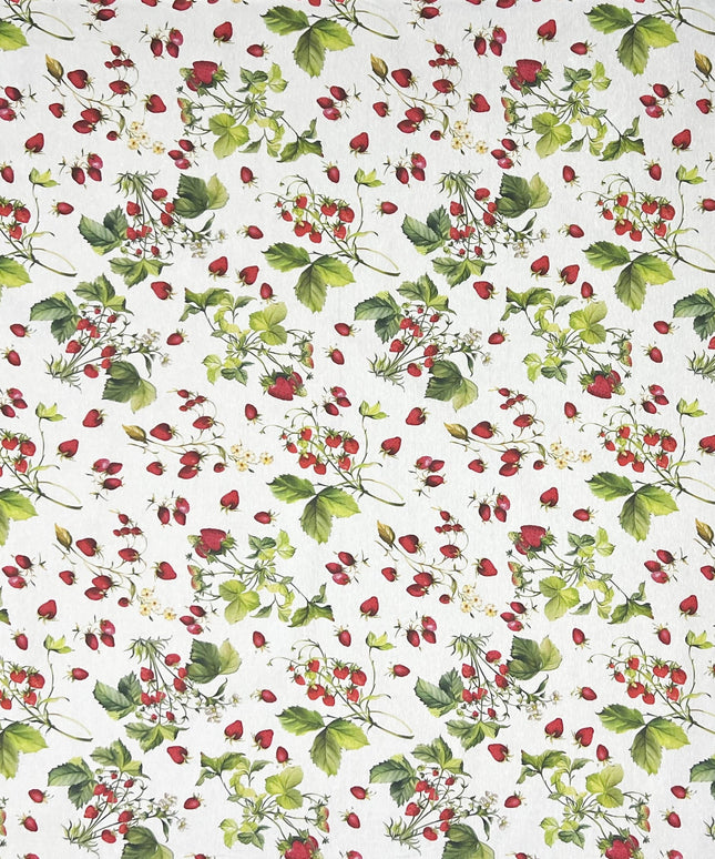 textile Tischdecke Erdbeeren