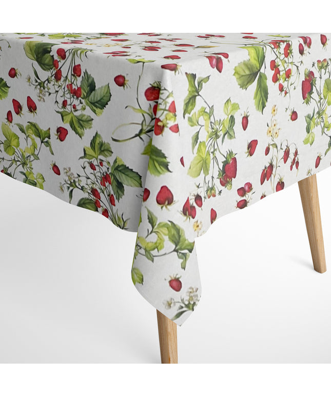 textile Tischdecke Erdbeeren