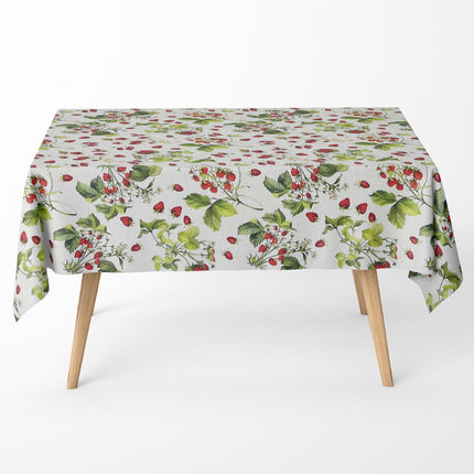 textile Tischdecke Erdbeeren