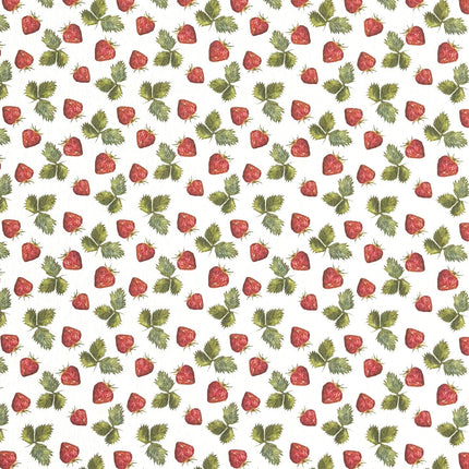 beschichtete Baumwoll Tischdecke Erdbeeren