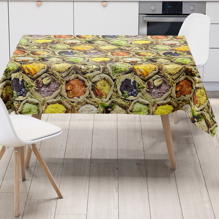 Wachstuch Tischdecke G390 Reis Gewürze eckig rund oval