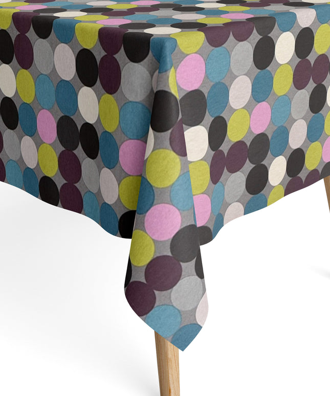 Baumwoll Tischdecke bunte Punkte