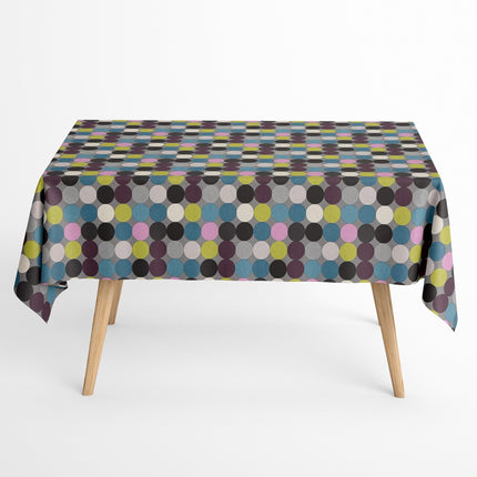 Baumwoll Tischdecke bunte Punkte