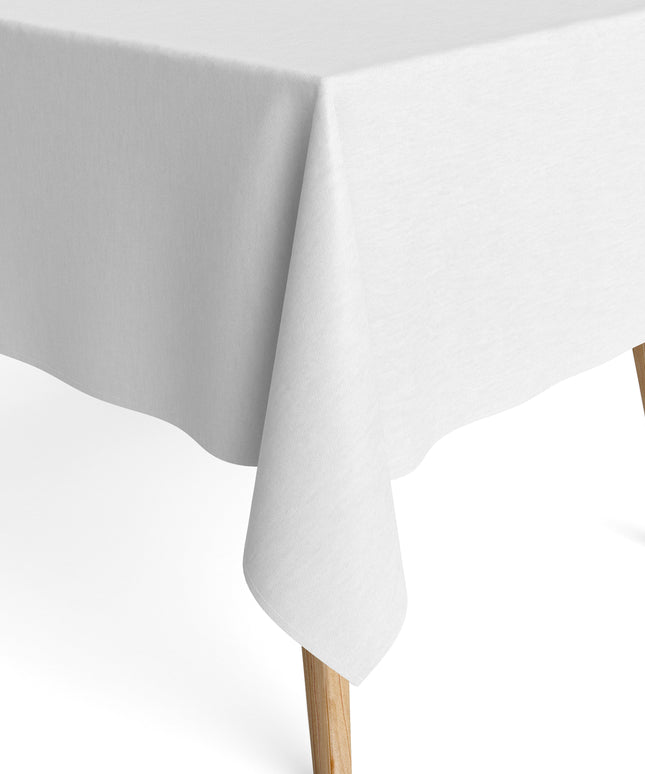 Jacquard Tischdecke aus beschichteter Baumwolle mit Fleckenschutz IBIZA BLANCO weiß uni einfarbig eckig rund oval