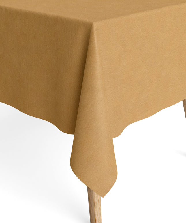 Jacquard Tischdecke aus beschichteter Baumwolle in Ocker