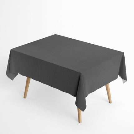 Beschichtete Tischdecke Baumwolle  unifarben grau