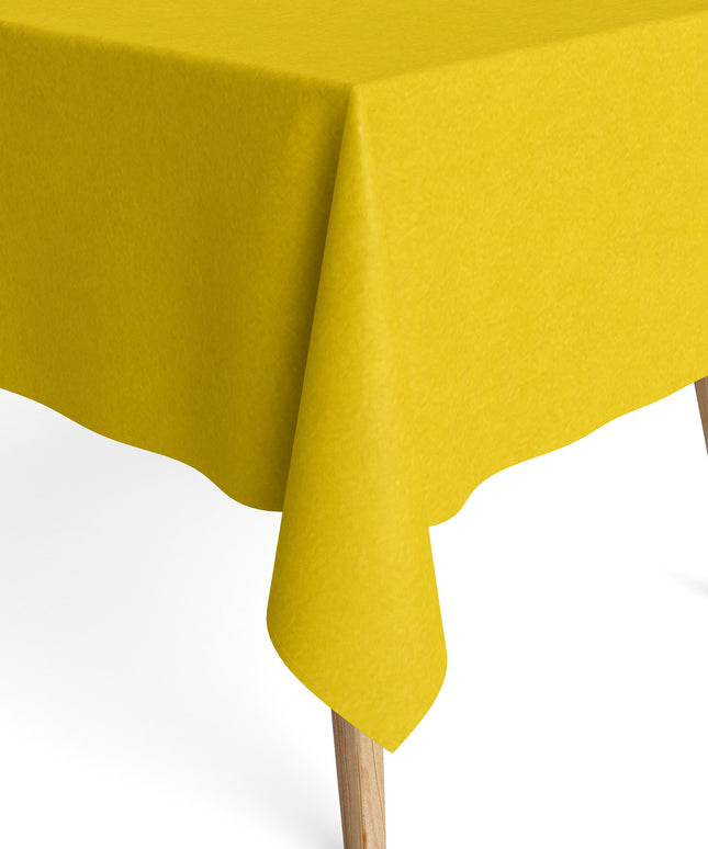 Jacquard Tischdecke einfarbig gelb