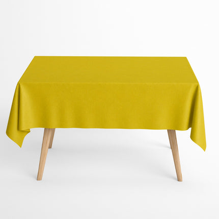Jacquard Tischdecke einfarbig gelb