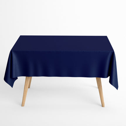 Jacquard Tischdecke einfarbig marineblau