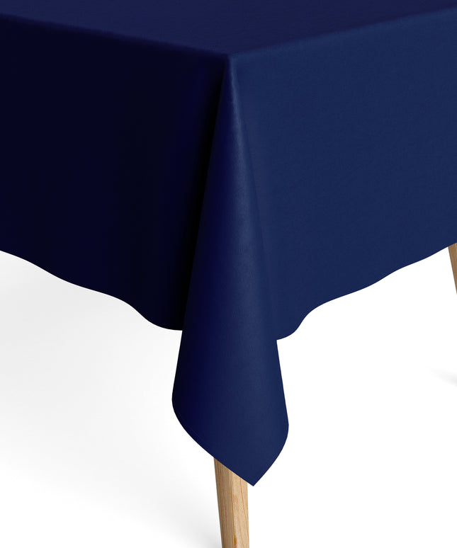 Jacquard Tischdecke einfarbig marineblau